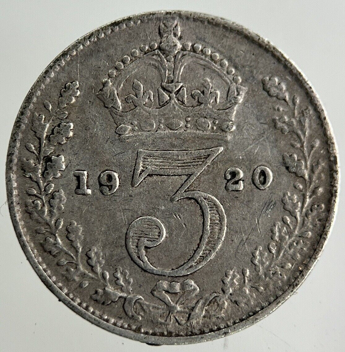 1920 George V Threepence Silver Coin | Fine Collectable Grade