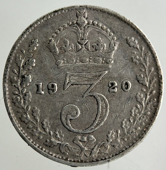 1920 George V Threepence Silver Coin | Fine Collectable Grade
