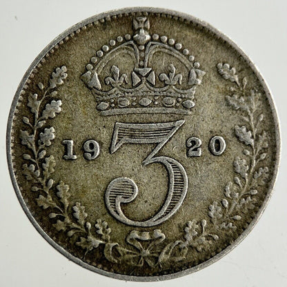 1920 George V Threepence Silver Coin | Fine Collectable Grade