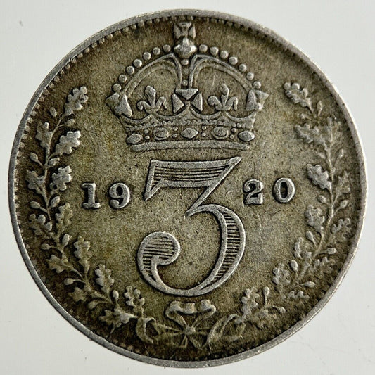 1920 George V Threepence Silver Coin | Fine Collectable Grade