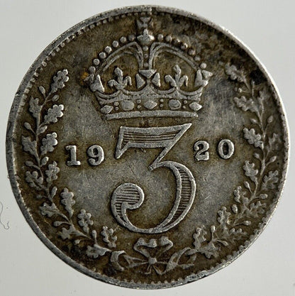 1920 George V Threepence Silver Coin | Fine Collectable Grade