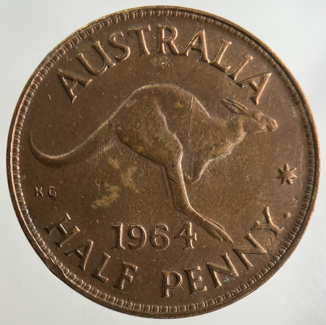 1964 Australia Half-Penny Coin | Fine Collectable Grade