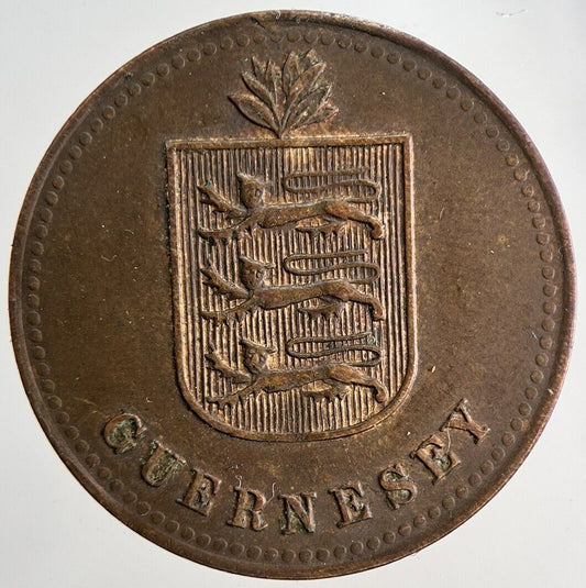 1920 Guernsey 4 Doubles Coin | Very High Grade | a5654