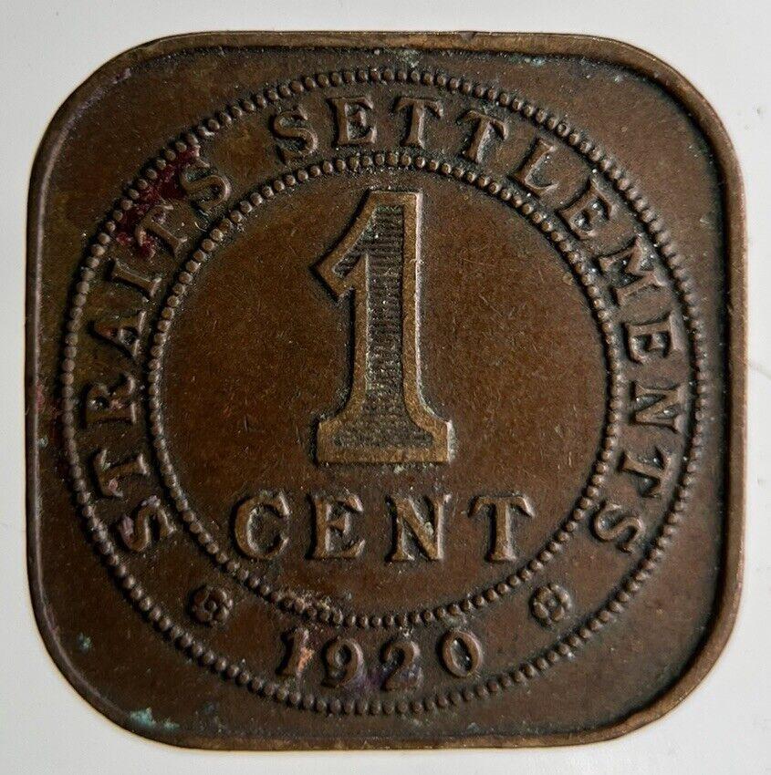 1920 Malaya Settlement Straits 1 Cent Coin | Fine Collectable Grade