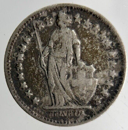 1920 Switzerland 1/2 Half Franc Silver Coin | Fine Collectable Grade