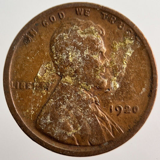 1920 Lincoln US USA One Cent Coin | Collectable Grade | a3383