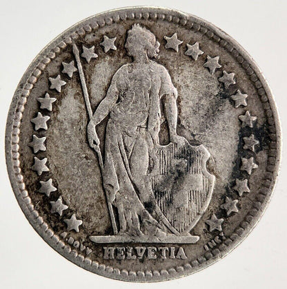 1920 Switzerland Swiss 1/2 Half Franc Silver Coin | Fine Collectable Grade