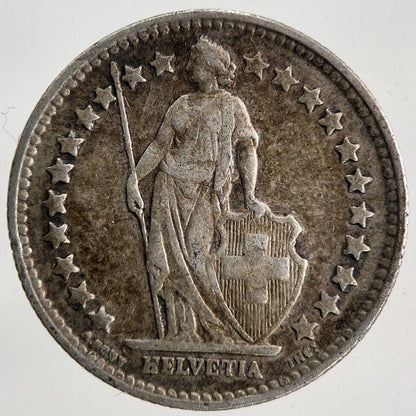 1920 Switzerland Swiss 1/2 Half Franc Silver Coin | Fine Collectable Grade