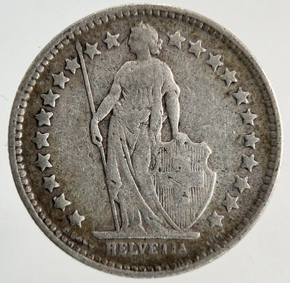 1920 Switzerland Swiss 1/2 Half Franc Silver Coin | Fine Collectable Grade