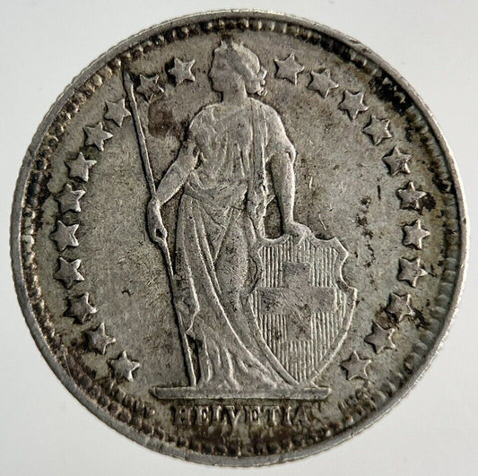 1920 Switzerland Swiss 1/2 Half Franc Silver Coin | Fine Collectable Grade