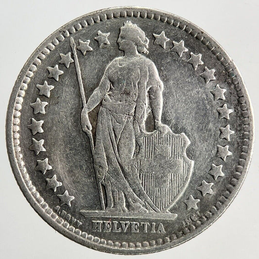 1920 Switzerland Swiss 1/2 Half Franc Silver Coin | Fine Collectable Grade
