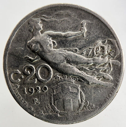 1920 Italy 20 Centesimi Coin | Fine Collectable Grade