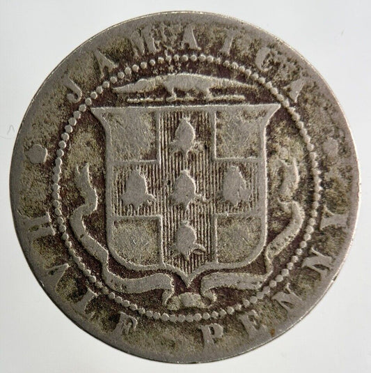 1920 Jamaica Half-Penny Coin | Fair Grade