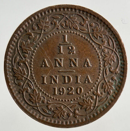 1920 India 1/12 Anna Coin | Fine Collectable Grade