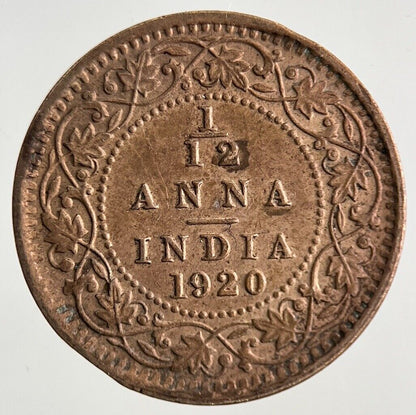 1920 India 1/12 Anna Coin | Fine Collectable Grade