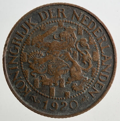 1920 Netherlands 1 Cent Centime Coin | Fine Collectable Grade