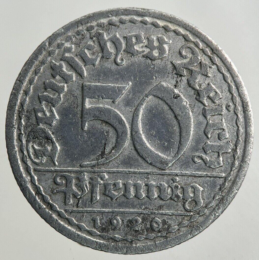 1920 Germany 50 Pfennig Coin | Fine Collectable Grade