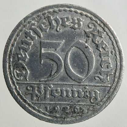 1920 Germany 50 Pfennig Coin | Fine Collectable Grade