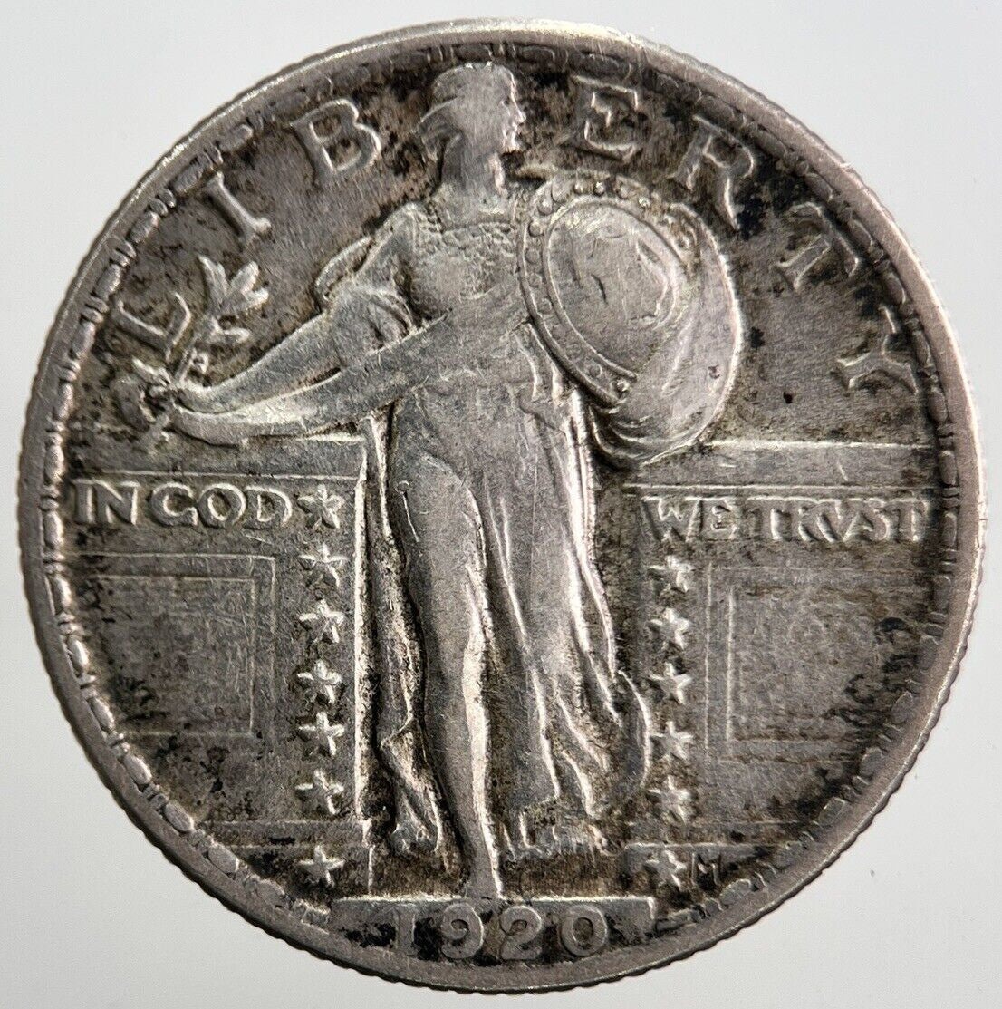 1920 US USA Standing Liberty Quarter Silver Coin | Very High Grade | a5369