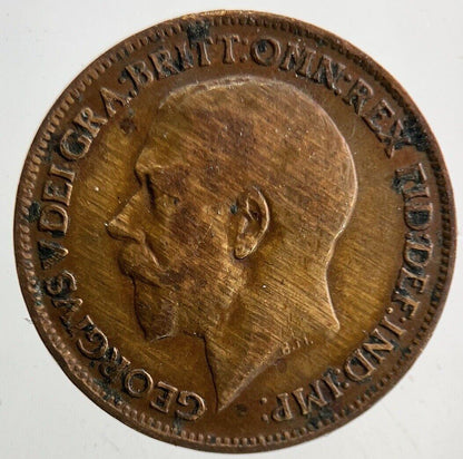 1921 George V Farthing Coin | Fine Collectable Grade