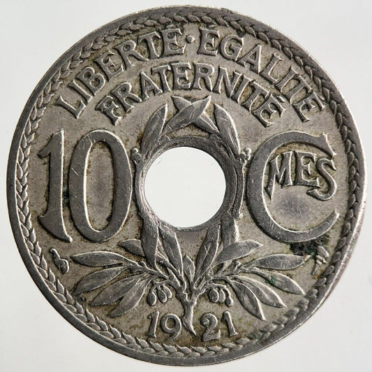 1921 France 10 Centimes Coin | Fine Collectable Grade