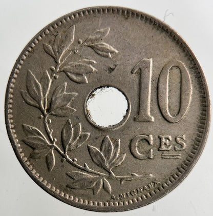 1921 Belgium 10 Centimes Coin | Fine Collectable Grade