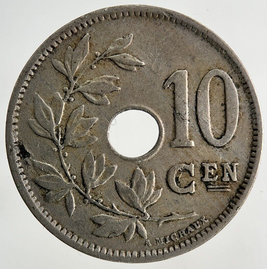1921 Belgium 10 Centimes Coin | Fine Collectable Grade