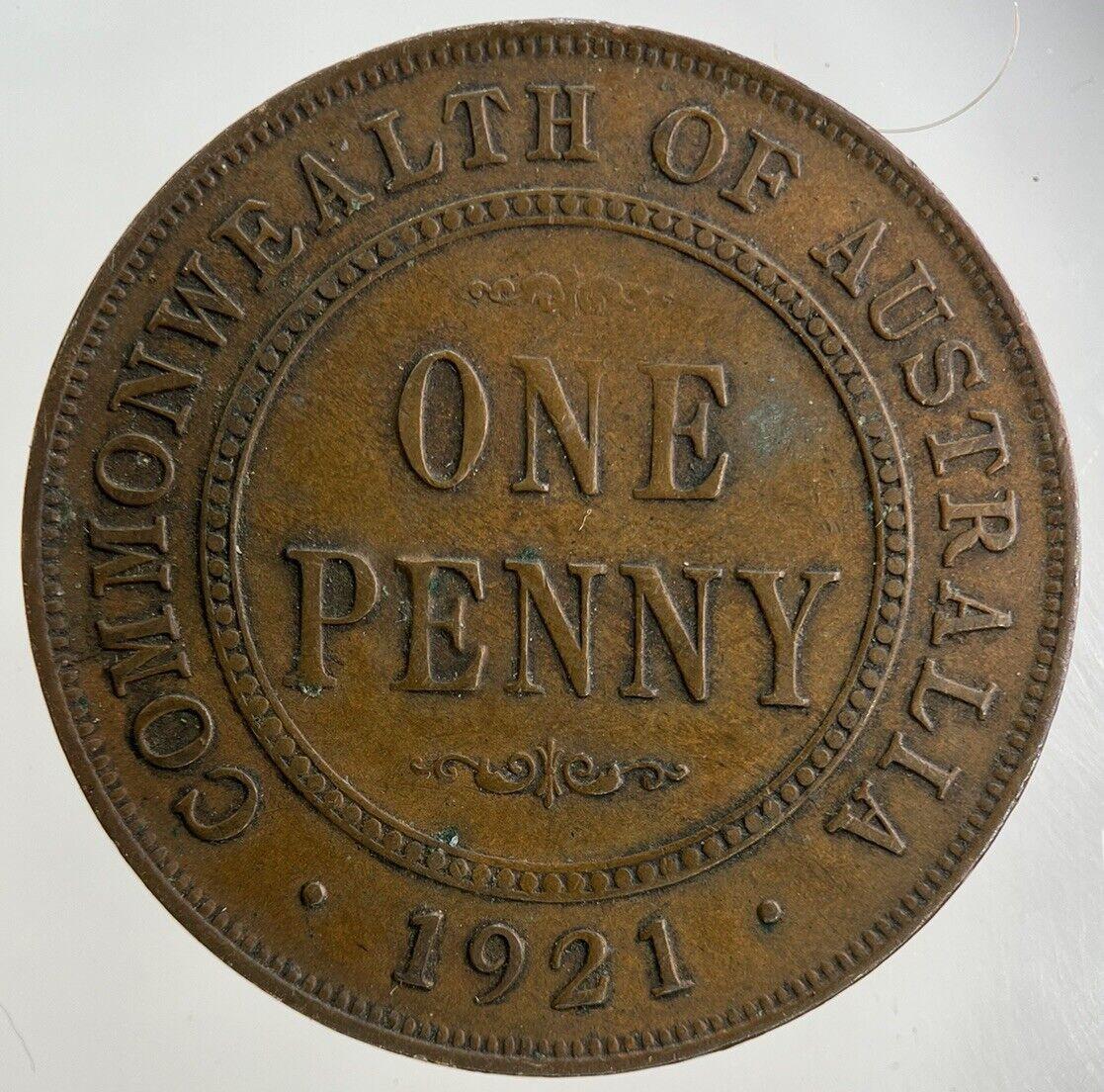 1921 Australia One Penny Coin | Very High Grade