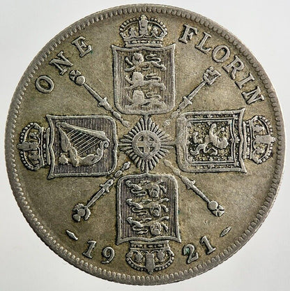 1921 George V Florin Silver Coin | Fine Collectable Grade | a8110