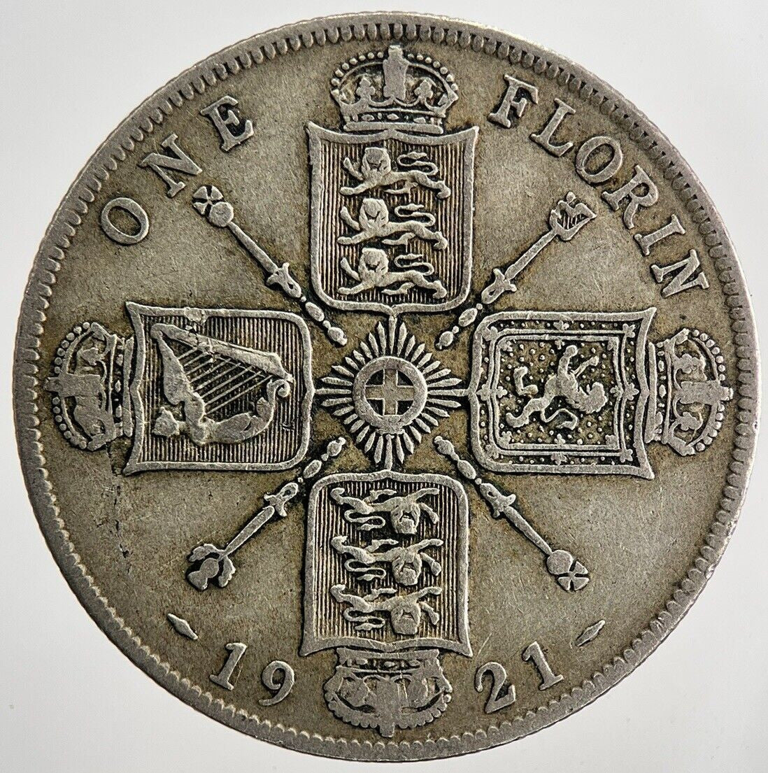 1921 George V Florin Silver Coin | Fine Collectable Grade | a9105