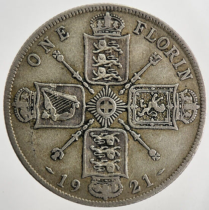 1921 George V Florin Silver Coin | Fine Collectable Grade | a9105
