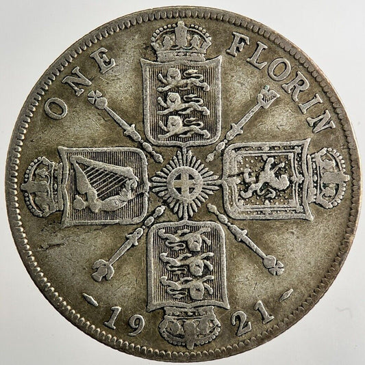 1921 George V Florin Silver Coin | Fine Collectable Grade | a8109
