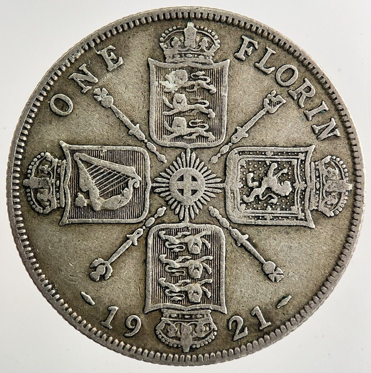 1921 George V Florin Silver Coin | Fine Collectable Grade | a8127