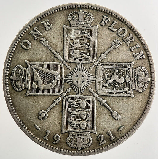 1921 George V Florin Silver Coin | Fine Collectable Grade | a8127