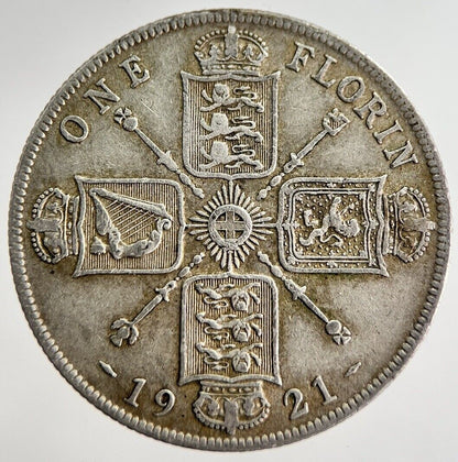 1921 George V Florin Silver Coin | Very High Grade | a8048