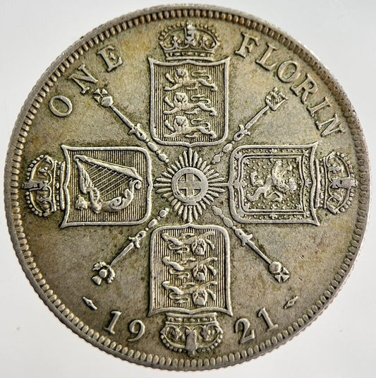 1921 George V Florin Silver Coin | Very High Grade | a8397