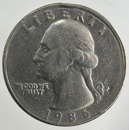 1986 US USA Quarter Dollar Coin | Fine Collectable Grade