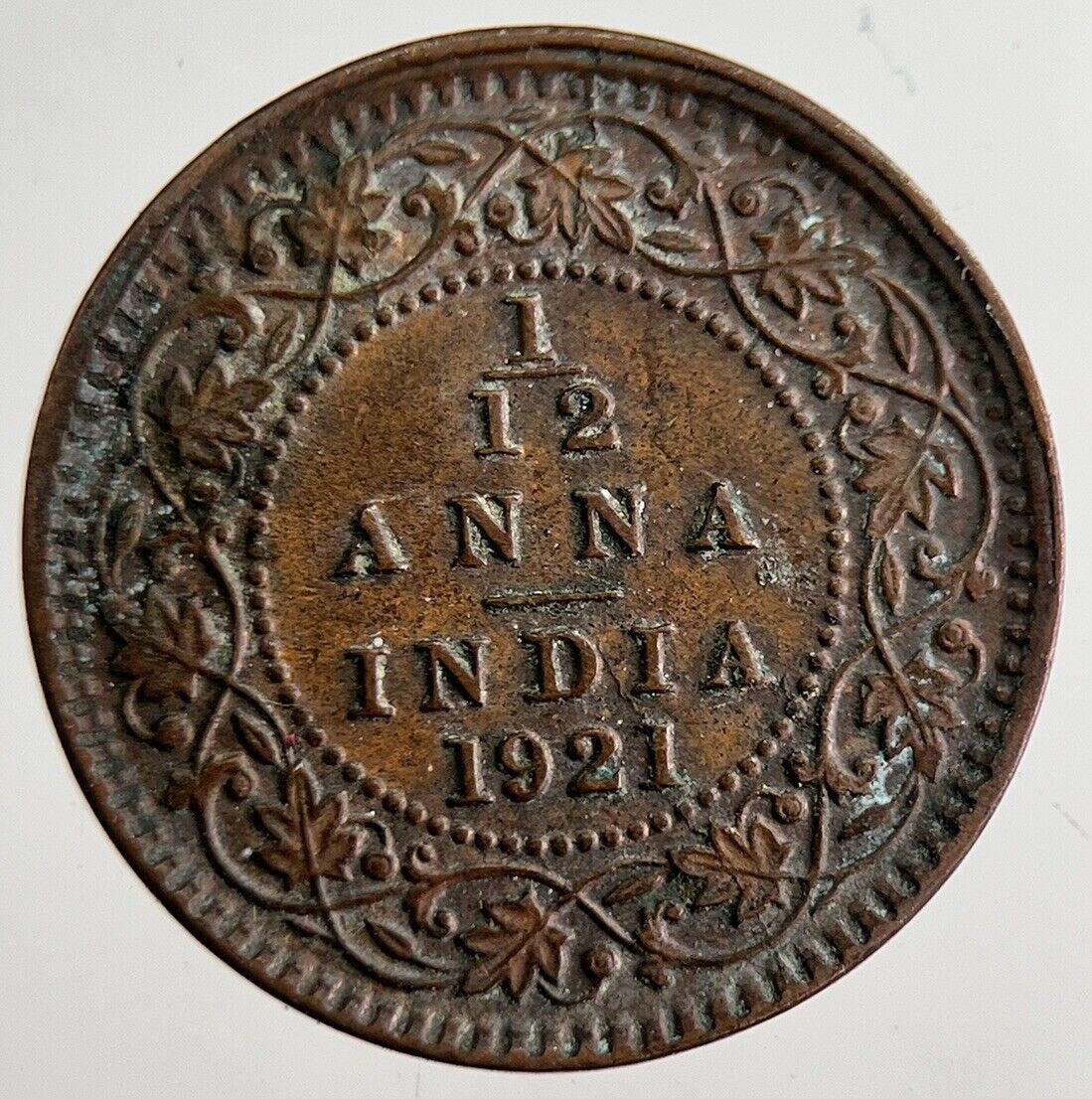 1921 India 1/12 Anna Coin | Very High Grade | a8881