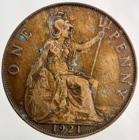 1921 George V One Penny Coin | Fine Collectable Grade