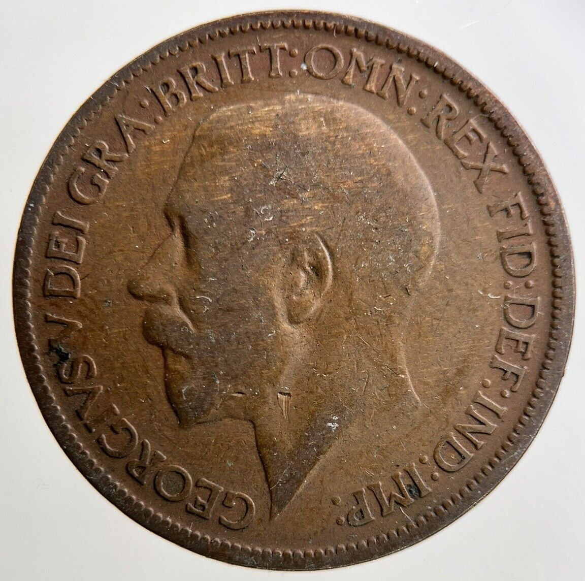 1921 George V Half-Penny Coin | Fair Grade