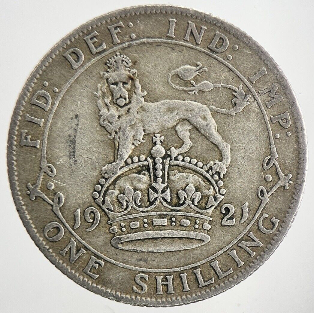 1921 George V Shilling Silver Coin | Fine Collectable Grade | a5366