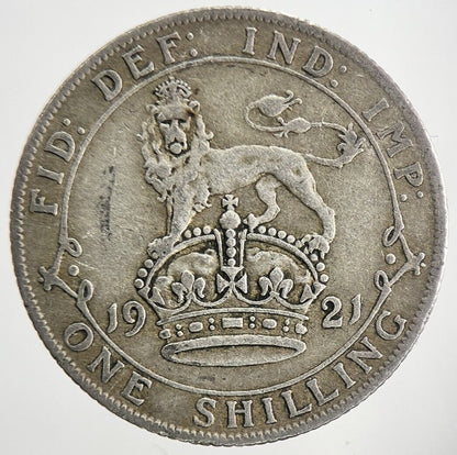 1921 George V Shilling Silver Coin | Fine Collectable Grade | a5366