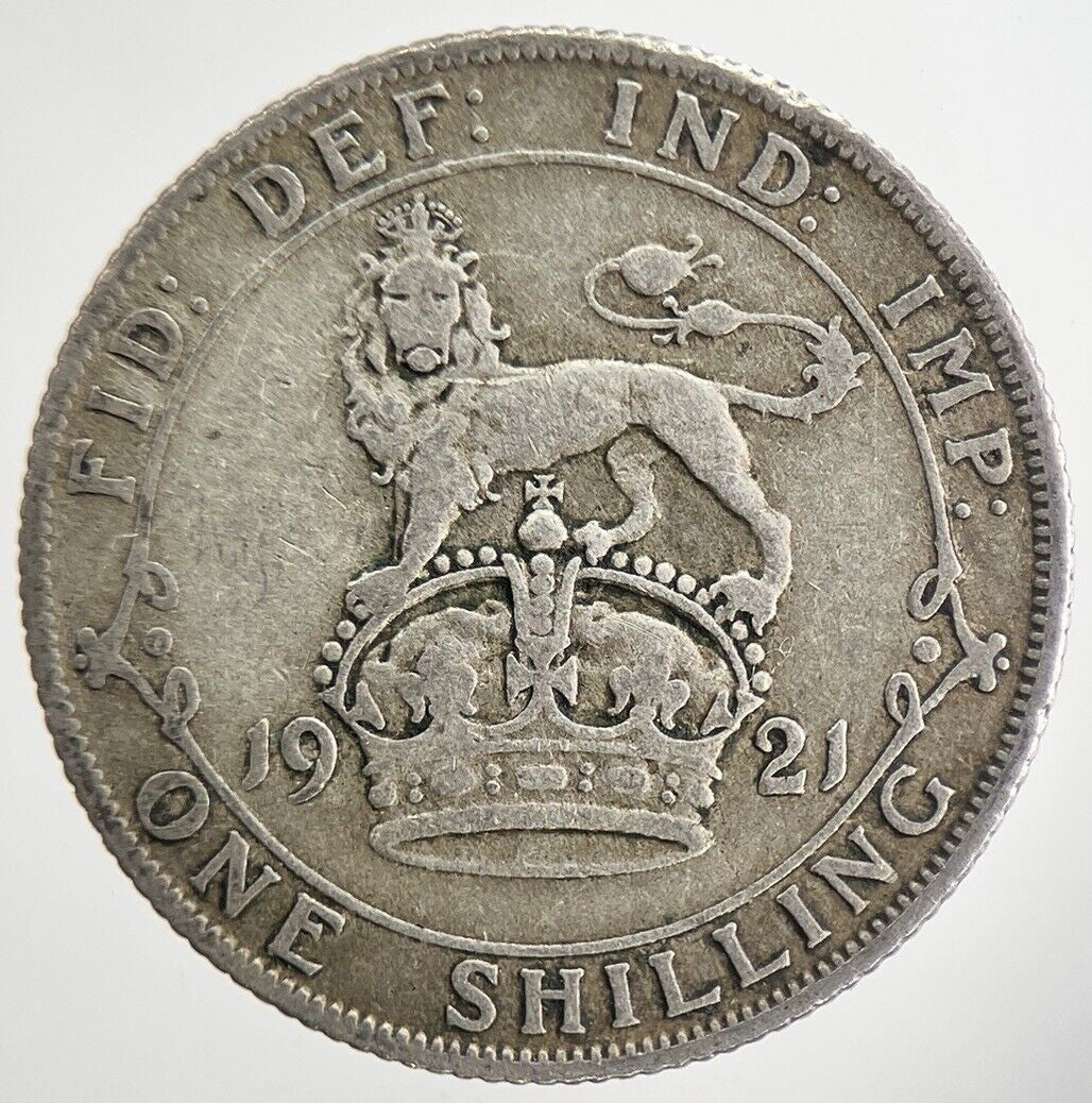 1921 George V Shilling Silver Coin | Collectable Grade | a5576