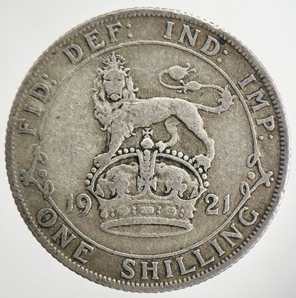 1921 George V Shilling Silver Coin | Collectable Grade | a5576