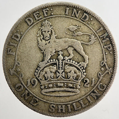 1921 George V Shilling Silver Coin | Collectable Grade | a8194