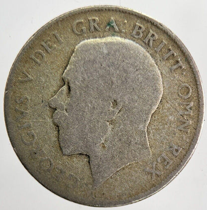 1921 George V Shilling Silver Coin | Fair Grade | a6257