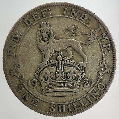1921 George V Shilling Silver Coin | Fine Collectable Grade