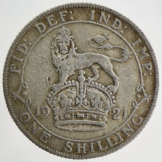 1921 George V Shilling Silver Coin | Fine Collectable Grade