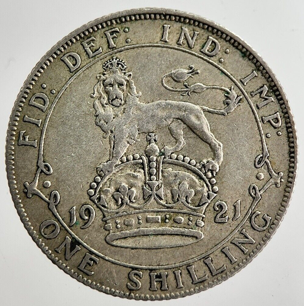 1921 George V Shilling Silver Coin | Very High Grade | a8607