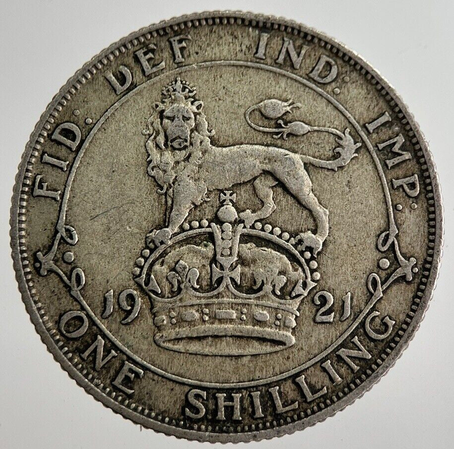 1921 George V Shilling Silver Coin | Very High Grade | a8608